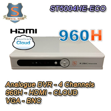 DVR Analogico 4 Canali 960H HDMI CLOUD - ST5004HE-ECO- SETIK