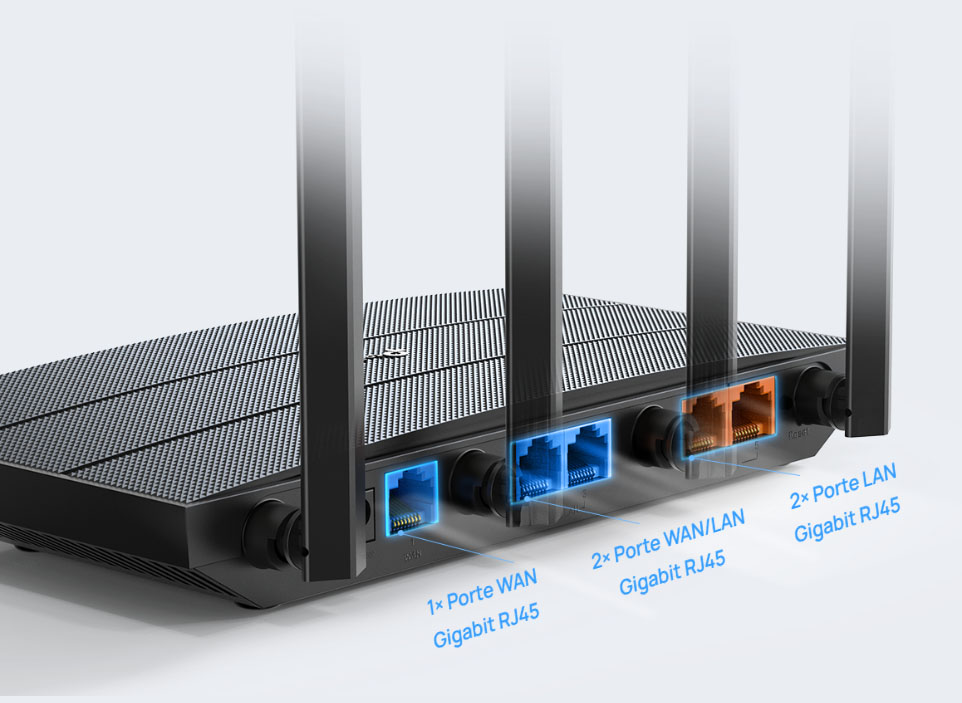 5 porte Gigabit per connettività cablate soprendenti