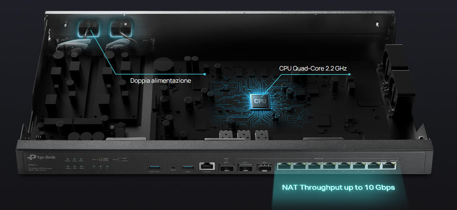 High performance thanks to the Quad-Core 2.2 GHz processor