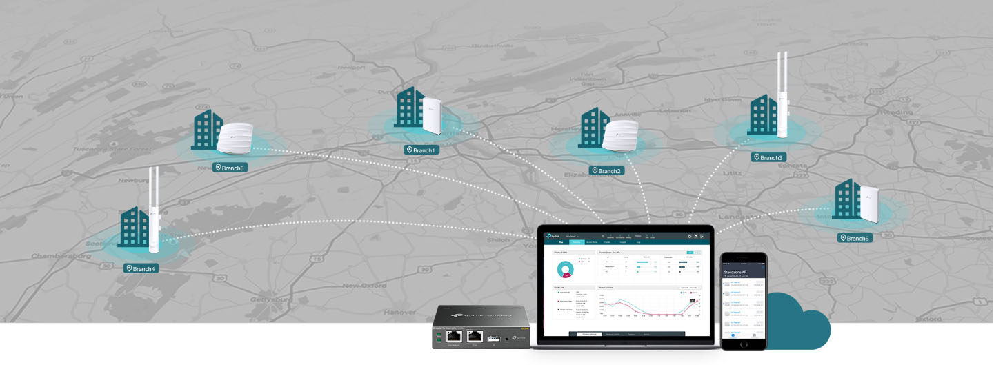 Contrôle centralisé du cloud - À tout moment et en tout lieu EAP110