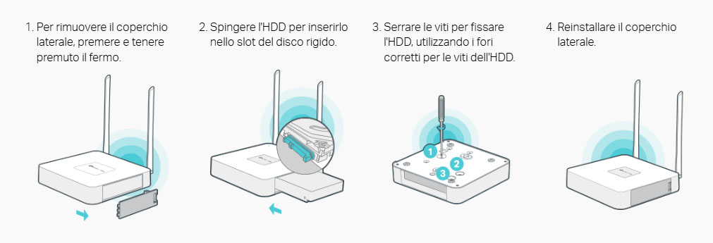 Installazione semplice dell'HDD